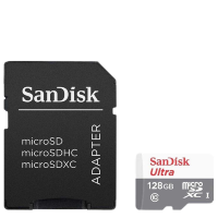 Карта памяти SanDisk Ultra microSDXC 128Gb UHS-I U1 Class10 + SD Adapter
