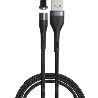 Кабель Baseus Zinc Magnetic USB - Lightning 2.4A 1м Серый+Черный